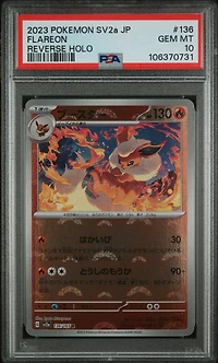2023 Pokemon Japanese Sv2a-pokemon 151 136 Flareon Reverse Holo PSA 10