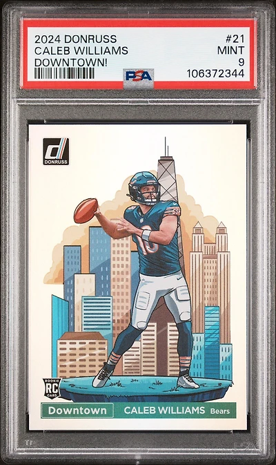 2024 Panini Donruss Downtown! 21 Caleb Williams PSA 9