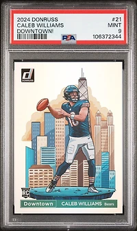 2024 Panini Donruss Downtown! 21 Caleb Williams PSA 9