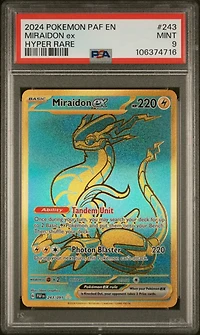 2024 Pokemon Paf En-paldean Fates 243 Miraidon Ex Hyper Rare PSA