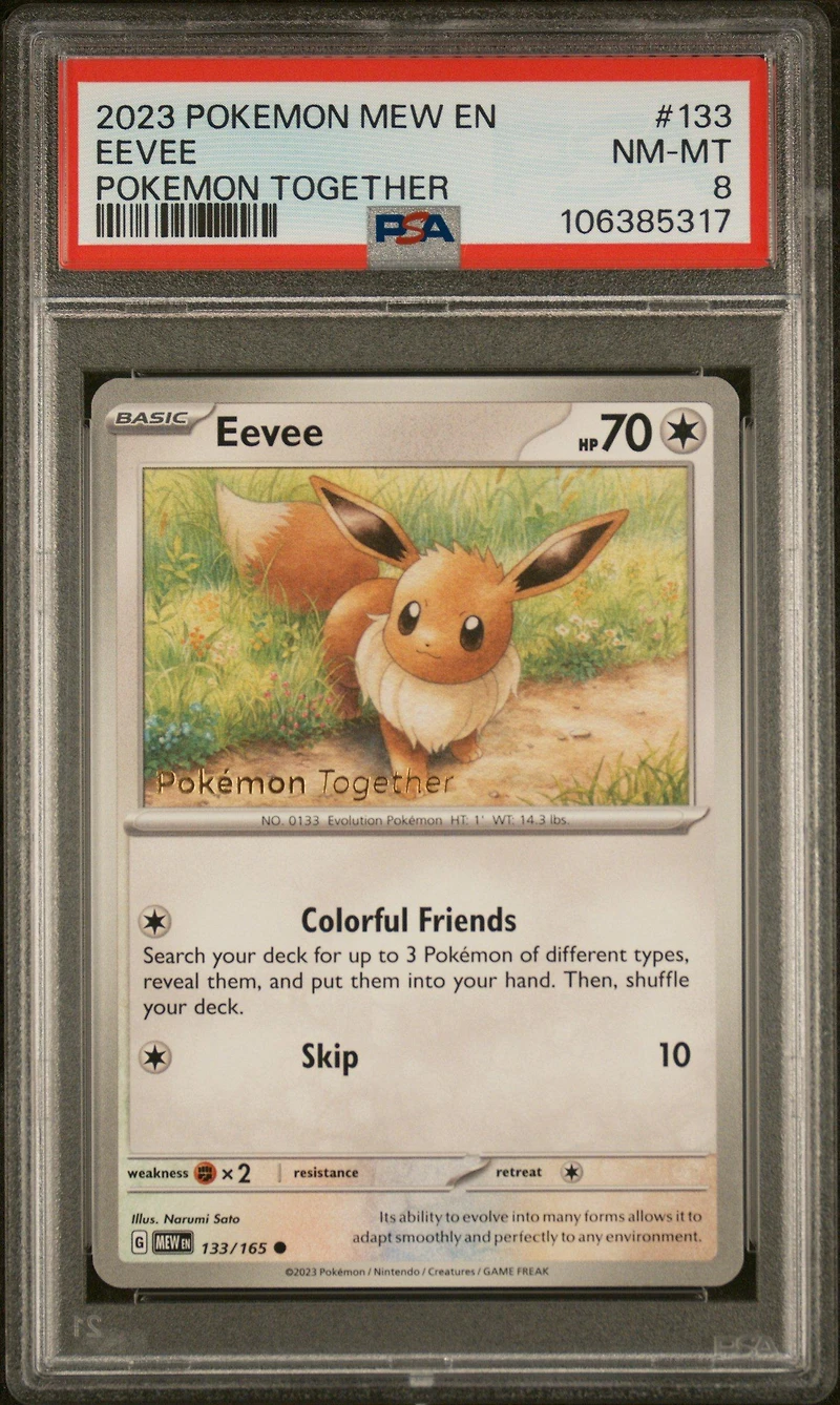 2023 Pokemon Mew En-151 133 Eevee Pokemon Together PSA