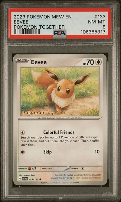 2023 Pokemon Mew En-151 133 Eevee Pokemon Together PSA