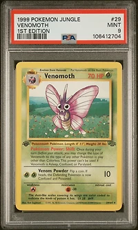 1999 Pokemon Jungle 29 Venomoth 1st Edition PSA