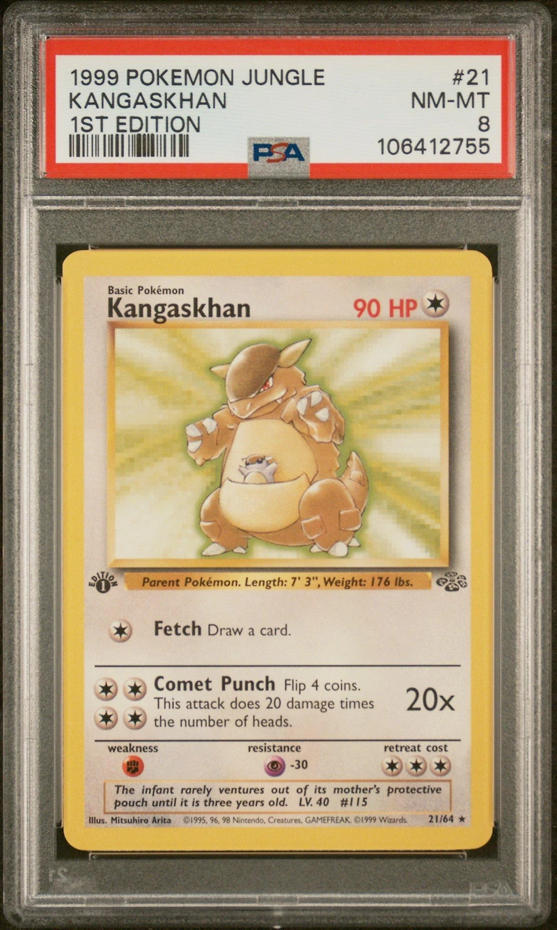 1999 Pokemon Jungle 21 Kangaskhan 1st Edition PSA