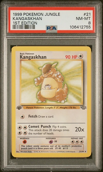 1999 Pokemon Jungle 21 Kangaskhan 1st Edition PSA