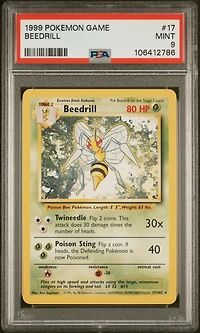 1999 Pokemon Game 17 Beedrill PSA