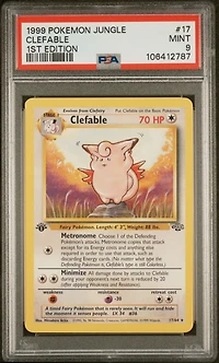 1999 Pokemon Jungle 17 Clefable 1st Edition PSA