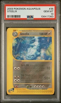 2003 Pokemon Aquapolis 35 Steelix PSA 10