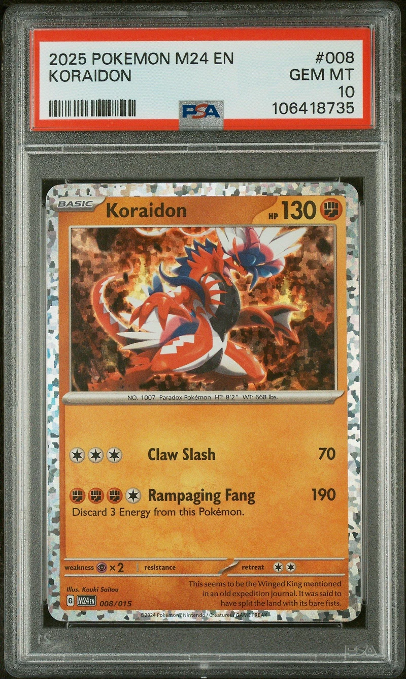 2025 Pokemon M24 En-mcdonald's Collection 008 Koraidon PSA