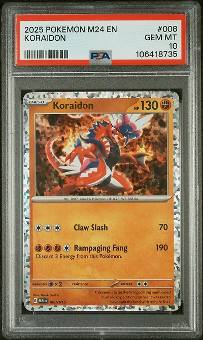 2025 Pokemon M24 En-mcdonald's Collection 008 Koraidon PSA
