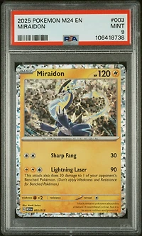 2025 Pokemon M24 En-mcdonald's Collection 003 Miraidon PSA 9