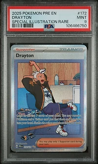 2025 Pokemon Pre En-prismatic Evolutions 172 Drayton Special Illustration Rare PSA