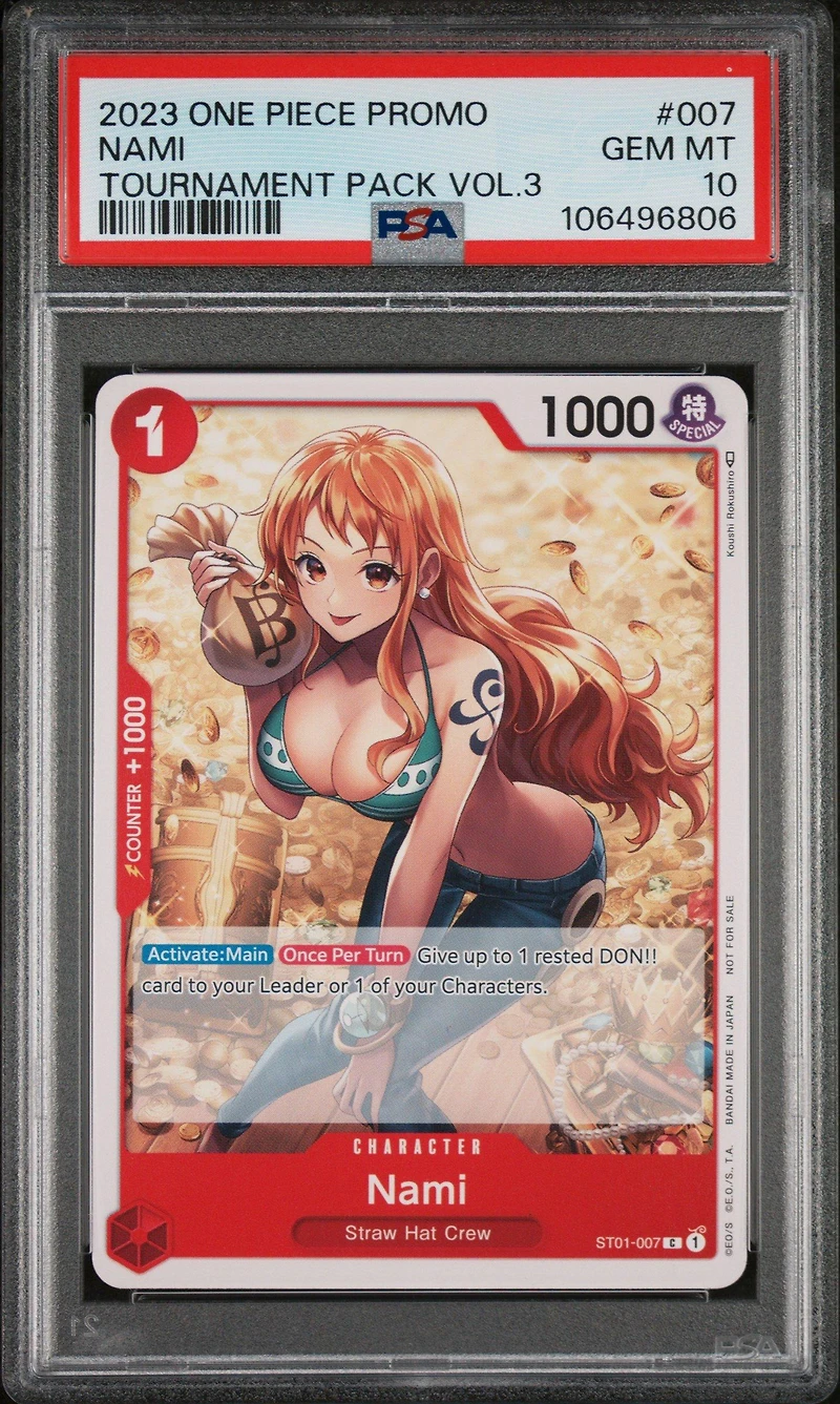 2023 One Piece Promos 007 Nami Tournament Pack Vol.3 PSA 10