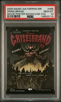 2025 Magic The Gathering Innistrad Remastered 485 Griselbrand Movie Poster Showcase-foil PSA 10