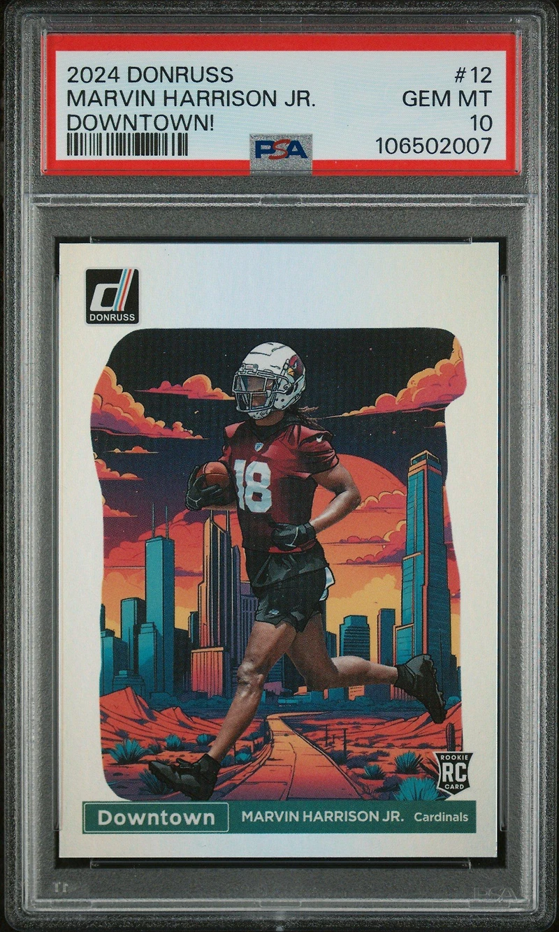 2024 Panini Donruss Downtown! 12 Marvin Harrison Jr. PSA