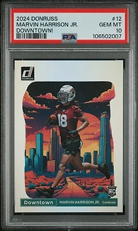 2024 Panini Donruss Downtown! 12 Marvin Harrison Jr. PSA