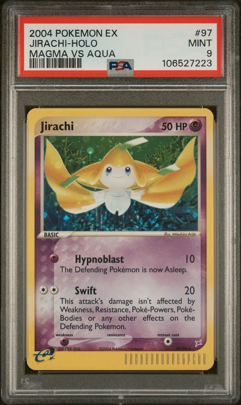 2004 Pokemon Ex Team Magma Vs Team Aqua 97 Jirachi-holo PSA 9