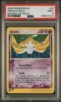 2004 Pokemon Ex Team Magma Vs Team Aqua 97 Jirachi-holo PSA 9
