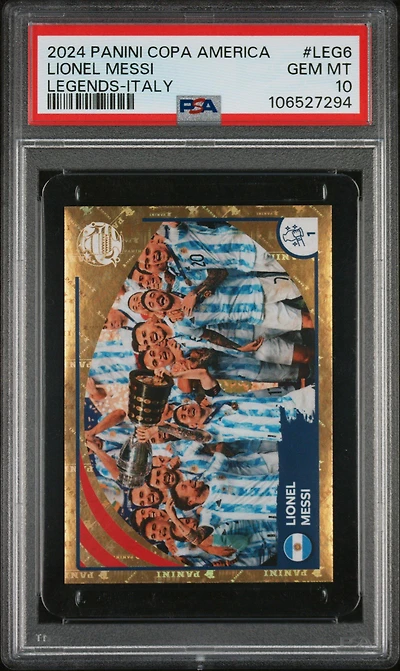 2024 Panini Conmebol Copa America 2024 Legends Leg6 Lionel Messi Italy PSA 10