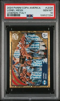2024 Panini Conmebol Copa America 2024 Legends Leg6 Lionel Messi Italy PSA 10