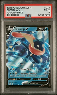 2021 Pokemon Sword & Shield Fusion Strike 073 Greninja V PSA 9
