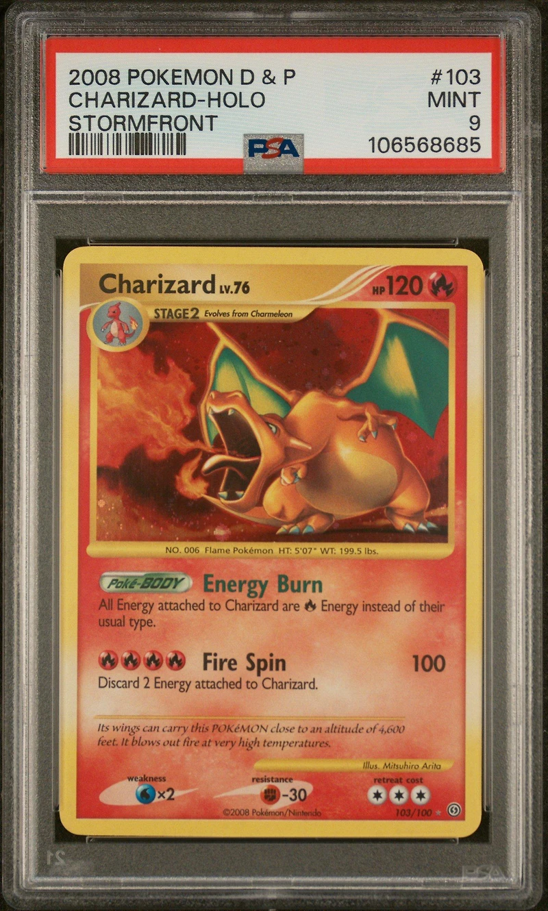 2008 Pokemon Diamond & Pearl Stormfront 103 Charizard-holo PSA