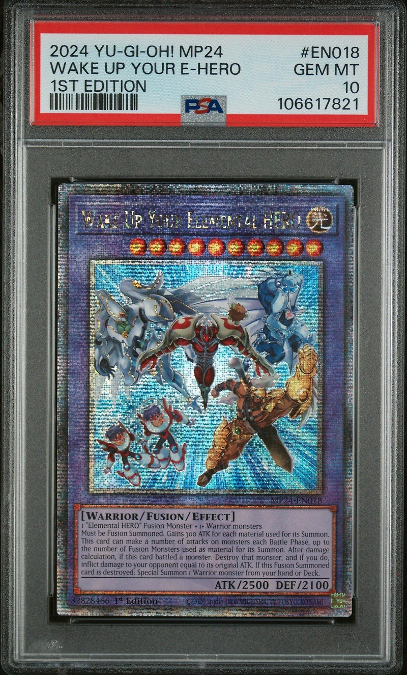 2024 Yu-gi-oh! Mp24-25th Anniversary Tin: Dueling Mirrors En018 Wake Up Your Elemental Hero 1st Edition PSA 10