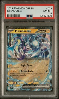 2023 Pokemon Obf En-obsidian Flames 079 Miraidon Ex PSA 8