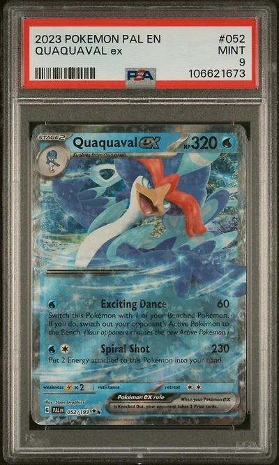 2023 Pokemon Pal En-paldea Evolved Quaquaval Ex PSA