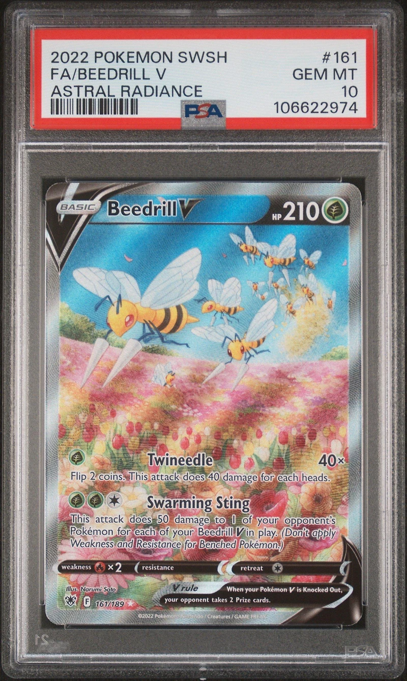 2022 Pokemon Sword & Shield Astral Radiance Full Art/beedrill V PSA