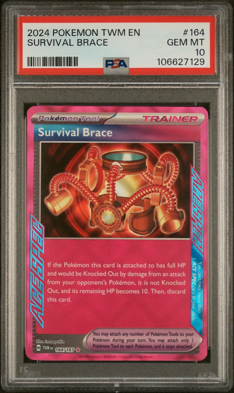 2024 Pokemon Twm En-twilight Masquerade 164 Survival Brace PSA