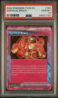 2024 Pokemon Twm En-twilight Masquerade 164 Survival Brace PSA