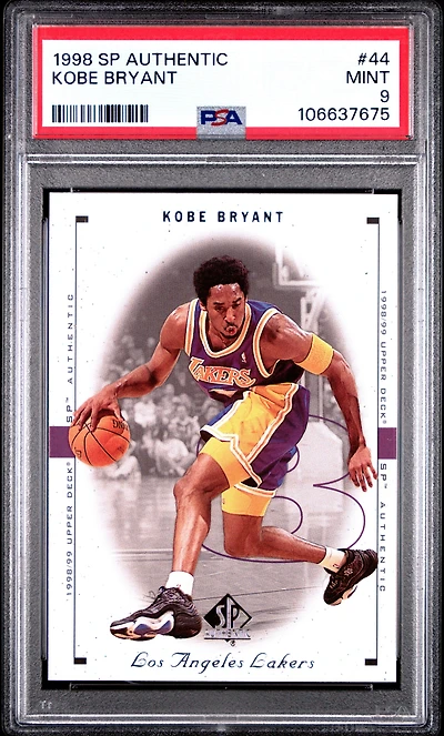 1998 Sp Authentic 44 Kobe Bryant PSA 9