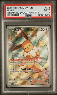 2025 Pokemon Svp En-sv Black Star Promo 173 Eevee Prismatic Evolutions Elite Trainer Box PSA