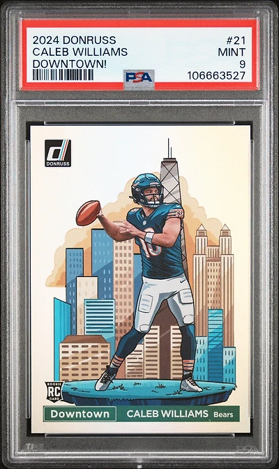 2024 Panini Donruss Downtown! 21 Caleb Williams PSA 9