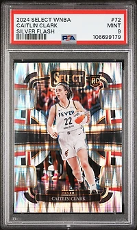 2024 Panini Select Wnba 72 Caitlin Clark Silver Flash PSA 9