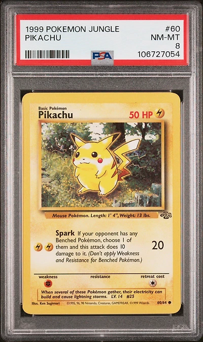 1999 Pokemon Jungle 60 Pikachu PSA
