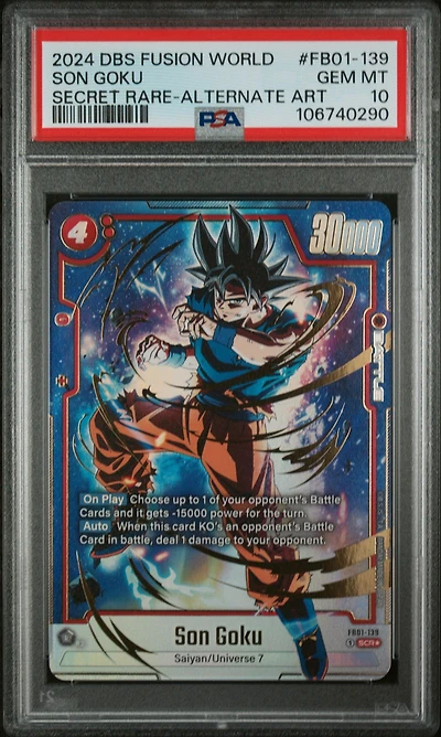 2024 Dragon Ball Super Card Game Fusion World Awakened Pulse Fb01-139 Son Goku Secret Rare-alternate Art PSA 10