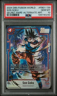 2024 Dragon Ball Super Card Game Fusion World Awakened Pulse Fb01-139 Son Goku Secret Rare-alternate Art PSA 10