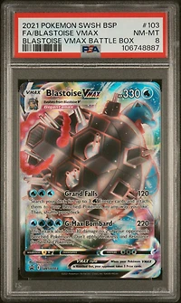 2021 Pokemon Swsh Black Star Promo 103 Full Art/blastoise Vmax Blastoise Vmax Battle Box PSA