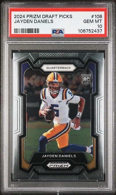 2024 Panini Prizm Draft Picks 108 Jayden Daniels PSA 10