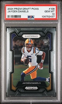 2024 Panini Prizm Draft Picks 108 Jayden Daniels PSA 10