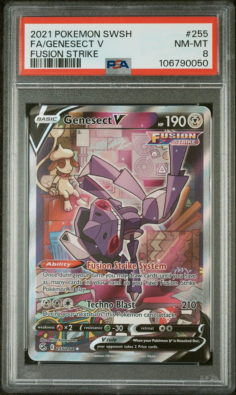2021 Pokemon Sword & Shield Fusion Strike Full Art/genesect V PSA