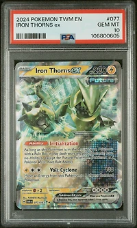 2024 Pokemon Twm En-twilight Masquerade 077 Iron Thorns Ex PSA
