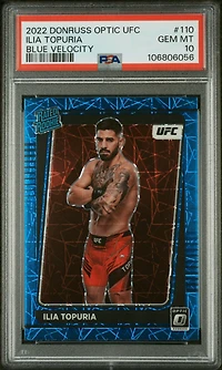 2022 Panini Donruss Optic Ufc 110 Ilia Topuria Blue Velocity PSA 10