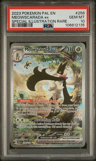 2023 Pokemon Pal En-paldea Evolved 256 Meowscarada Ex Special Illustration Rare PSA
