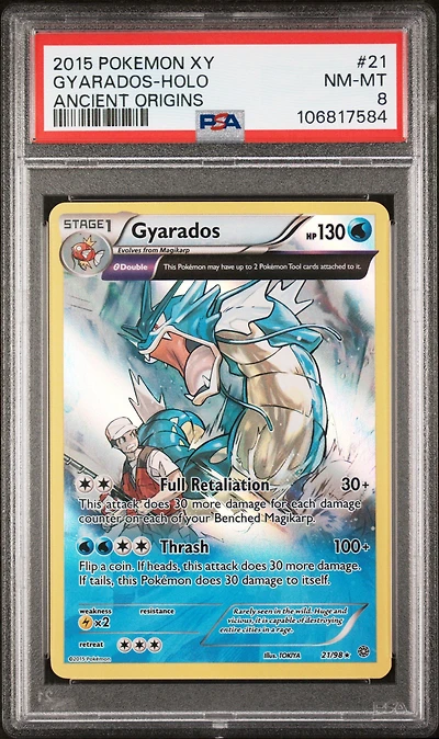 2015 Pokemon Xy Ancient Origins 21 Gyarados-holo PSA