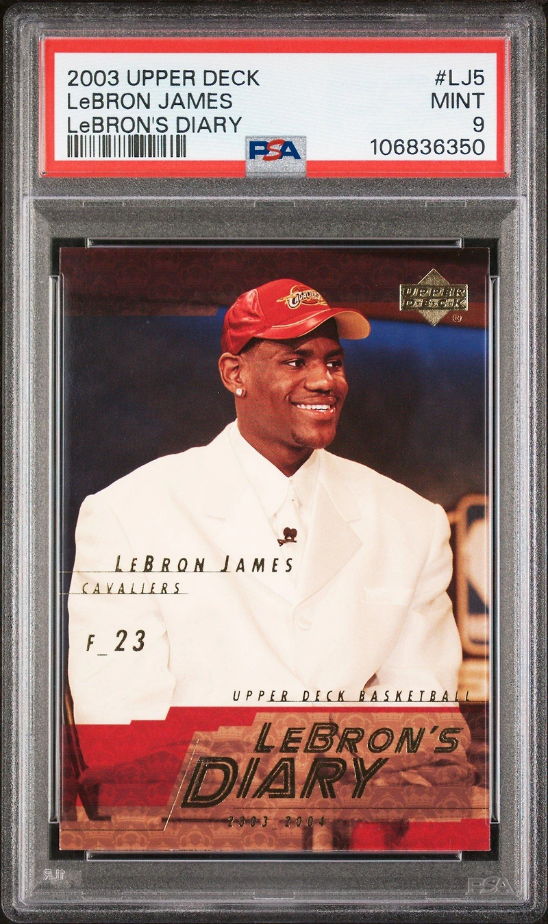 2003 Upper Deck Lebron's Diary Lj5 Lebron James PSA 9