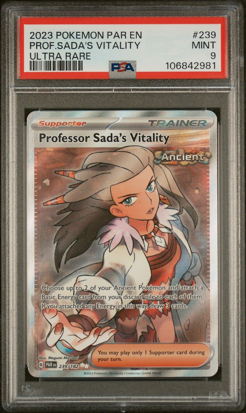 2023 Pokemon Par En-paradox Rift 239 Professor Sada's Vitality Ultra Rare PSA