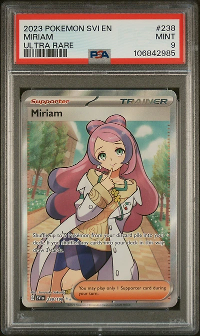 2023 Pokemon Svi En-scarlet & Violet 238 Miriam Ultra Rare PSA